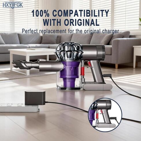 26.1V Cordless Vacuum Cleaner Charger Compatible with Dyson V6 V7 V8 SV04 | SV03 DC59 DC58 DC62,Absolute Animal Motorhead 209468-01 209568-01 967813-02 205720-02 Power Cord (Not for V10/V11/V12 Models) in Kuwait