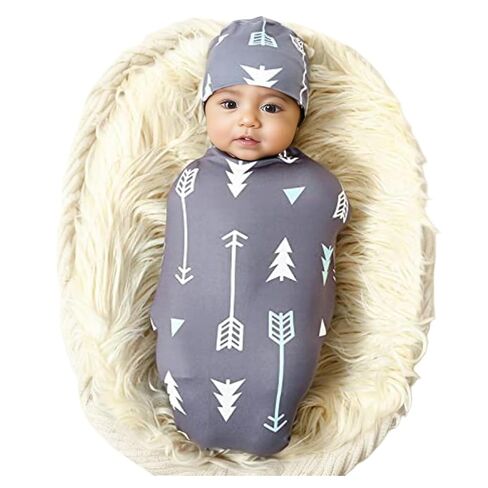 Galabloomer Newborn Receiving Blanket Headband Set Baby Flower Swaddle in Saudi Arabia