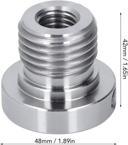 Generic Lathe Headstock Spindle Adapter, 33mm Male 18mm Female Thread Stainless Steel Chuck Insert, with Extended Length 42mm, for Woodworking Turning Projects in Kuwait