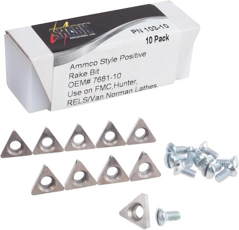 Shark 103-10 Ammco Style Positive Rake Bits for Disc Drum Lathes, 10-Pack in Kuwait