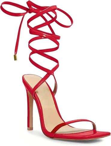 Women's Heeled Sandals Stilettos 3.94'' High Heels Strappy Lace up Sandals in Kuwait