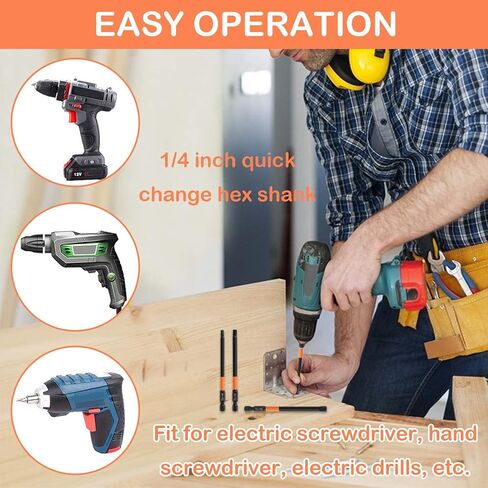 JONMON Magnetic Hex Allen Wrench Screwdriver Bits Set - H2-H6 Quick Change S2 Steel Impact Drill Bits, 1/4 Inch Shank, 3.93 Inch Length for Power and Hand Tools in Kuwait