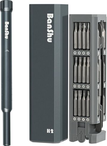 Banshu Precision Screwdriver Set, 46 in 1 Small Screwdriver Set with Case, Torx Star Pentalobe Screwdriver Bits, Magnetic Mini Repair Tool Kit for Glasses, Watch, Phone, Laptop, Macbook, PC, PS5, Toys in Kuwait