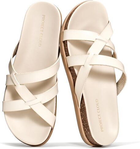 Project Cloud Non-Slip Summer Slides for Women & Lightweight Womens Sandals | Summer Sandals for Women with Plush and Soft Insole Womens Sandals Comfortable Non Slip and Lightweight Women Footwear in Kuwait