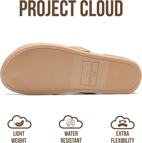 Project Cloud Non-Slip Summer Slides for Women & Lightweight Womens Sandals | Summer Sandals for Women with Plush and Soft Insole Womens Sandals Comfortable Non Slip and Lightweight Women Footwear in Kuwait