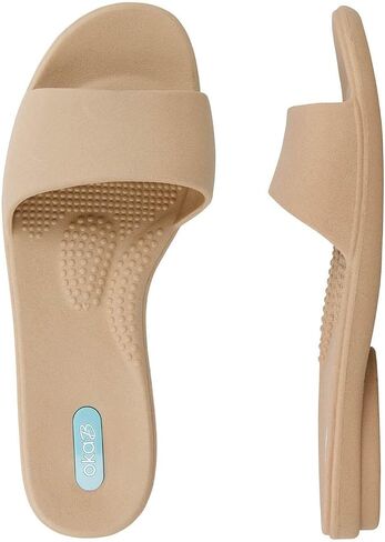 Oka-B Grace Slip On Sandal (ML (8.5-9.5), Chai) in Kuwait