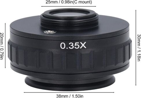 CTV Lens Adapter, C Mount Trinocular Stereo Microscope CTV Lens Adapter Clear Imaging Better Visual Image for Industrial Use (0.35X) in Kuwait