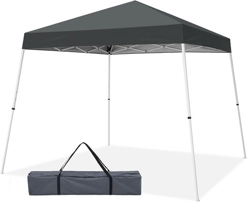 10x10 Slant Leg Pop Up Canopy Tent, Easy Up Canopy, Pink | Easy 1 Person Setup Pop Up Tent, Portable Shade Shelter for Sports, Beach, Camping, 10x10 Base 8x8 Top, Carry Bag in Kuwait