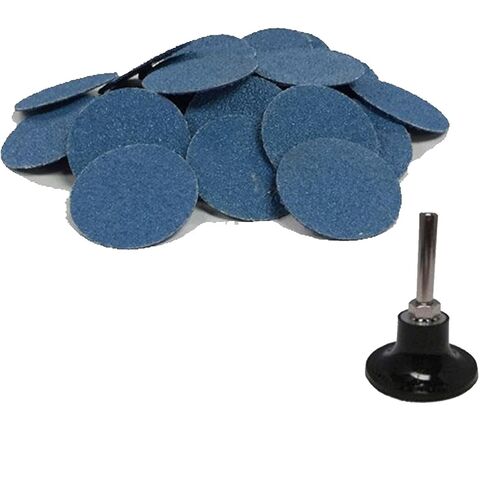 Benchmark Abrasives 2 Inch Sanding Discs Quick Change Zirconia Male R Type Backing with Mandrel Disc Holder Drill & Die Grinder Discs for Polishing Rust Remover for Metal (25 Pack) - 80 Grit in Kuwait