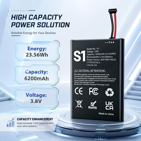 SHENMZ 6200mAh Battery Replacement for Ring Doorbell S1 5-Pin + Tools | for Ring Camera Doorbell Model 2nd Generation (2020 Release) 5UM5E5 Video Doorbells Gen 2 (5 Pin Version ONLY) in Kuwait