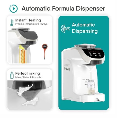 Formula Dispenser Machine with Automatic Mixing | White | New and Improved Accurate WiFi | App Enabled | Instant Heating | Sensor-Guided Dispensing | Quick Bottle Preparation in Kuwait