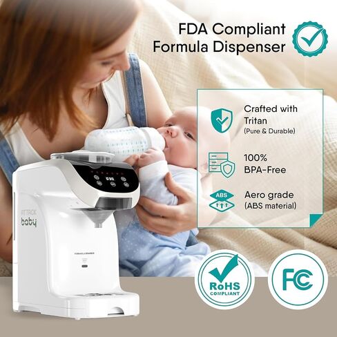 Formula Dispenser Machine with Automatic Mixing | White | New and Improved Accurate WiFi | App Enabled | Instant Heating | Sensor-Guided Dispensing | Quick Bottle Preparation in Kuwait