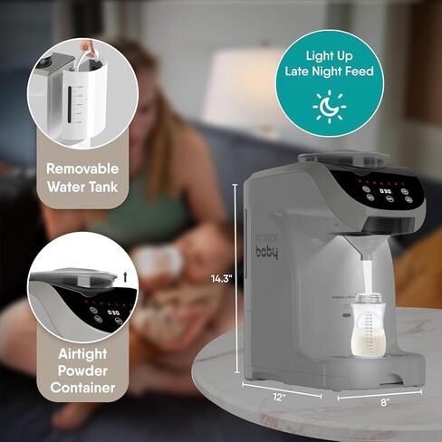 Formula Dispenser Machine with Automatic Mixing | White | New and Improved Accurate WiFi | App Enabled | Instant Heating | Sensor-Guided Dispensing | Quick Bottle Preparation in Kuwait