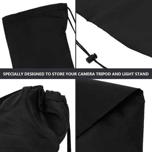 Healeved 5pcs Camera Tripod Carrying Case Lightweight Portable Heavy Duty Nylon Bag with Drawstring Closure for Photography Equipment Storage and Travel in Kuwait