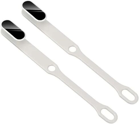 2PCS Car Seat Belt Guides Convenient and Practical&Seat Belt Adjuster, Car Seat Belt Clip for Easy Reach, Seatbelt Guide Grabber, Fits Sports Seats with Headrest Gap or Hole (White) in Saudi Arabia