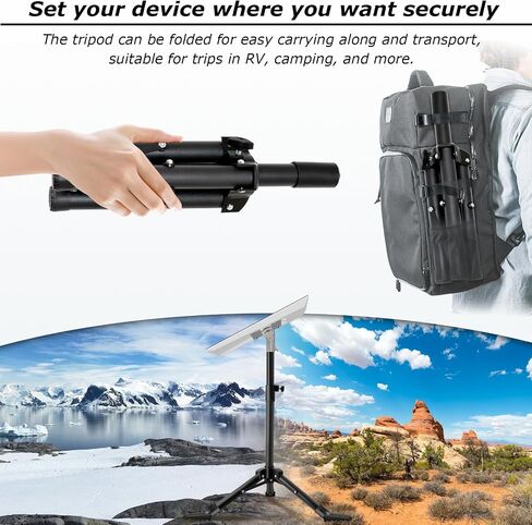 Starlink Performance Gen 3 Tripod Mount, Starlink Tripod Stand, 360° | Adjustable Height, with Ground Anchor, Starlink Performance Gen 3 Pole Mount Ground Accessories, Easy Installation in Kuwait