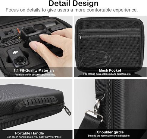 PellKing Selfie Stick & Carrying Case 2 in 1 Kit for DJI Osmo Nano, 16.14in Selfie Stick Tripod with Magnetic Quick Release Mount, Portable Hard Case, Vlog & Travel Essential for DJI Osmo Nano in Kuwait
