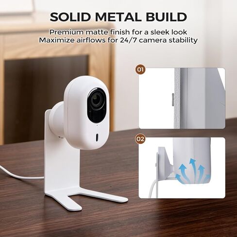 Solid Metal Desktop Stand for Ubiquiti UniFi Instant Cameras (G3/G4/G6), Minimalist Table Mount Base with Cable Management in Kuwait