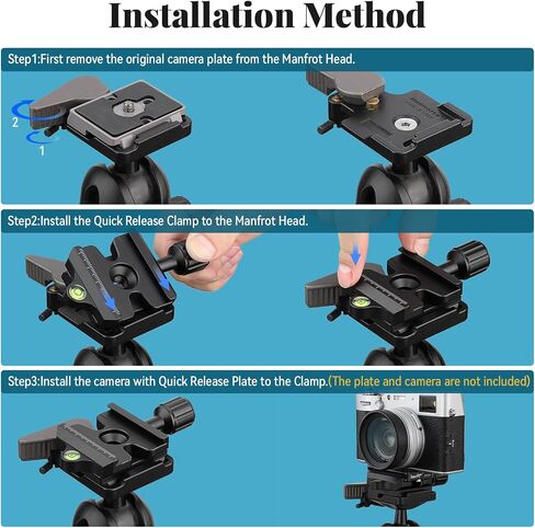 Haoge Quick Release QR Clamp Adapter Convertor for Manfrotto RC2 System to Arca-Swiss Compatible in Kuwait