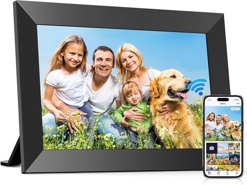 10.1 Inch IPS Touch Screen Smart Cloud Photo Frame - 32GB Storage, Easy Setup, Share Photos/Videos via Free Uhale APP, Auto-Rotate & Wall Mountable in Kuwait