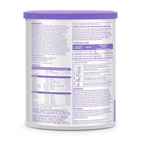 Bubs Essential Infant Formula, with Iron, Cow Milk-Based Powder, for Infants 0-12 Months, Made with Non-GMO Milk, 20 oz in Kuwait