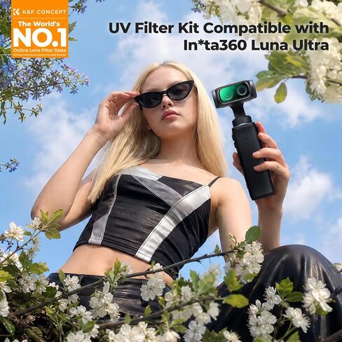 K&F CONCEPT UV Filter Compatible with Insta360 Luna Ultra | UV Lens Protector Filter with Magnetic Mount & HD ACG Glass, UV Filter with Screen Protector, FI061 in Kuwait