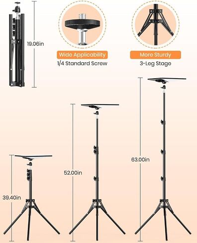 Starlink Mini Tripod Mount with Adapter,Featuring Adjustable Height and 360° Angle Adjustment, Tripod mounting kit,Compatible with Starlink Mini Satellites. Ideal for Camping and RV Travel. in Kuwait