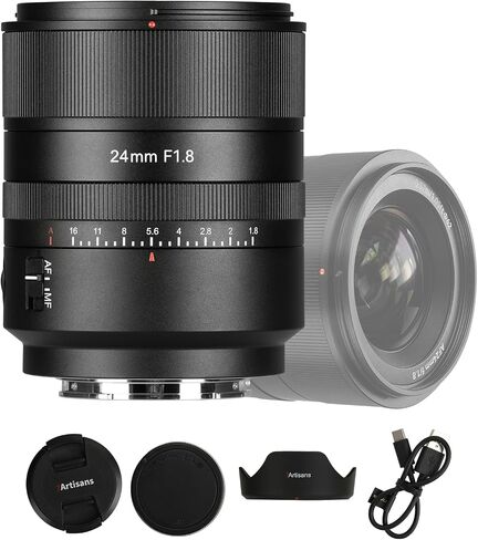 7artisans AF 24MM F1.8 Autofocus Lens,Wide Angle Full Frame,Large Aperture,Prime Camera Lens for Portraiture/Street Photography/Humanistic Subjects (L Mount) in Kuwait