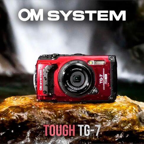 Olympus Tough TG-7 12 MP Digital Camera Bundle (Red) | Underwater Housing for -6, F2.0 Lens, TruePic VIII Image Processor, (2 items) in Kuwait