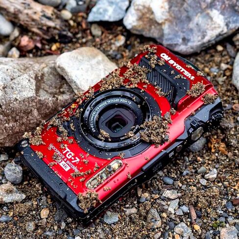 Olympus Tough TG-7 12 MP Digital Camera Bundle (Red) | Underwater Housing for -6, F2.0 Lens, TruePic VIII Image Processor, (2 items) in Kuwait