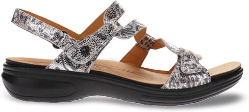 Revere Emerald 3 Women’s Sandals - Premium Soft Leather, Adjustable Straps & Contoured Footbed - Orthotic Arch Support for Stylish Comfort & All-Day Wear Silver Safari 9-9.5 W US in Kuwait