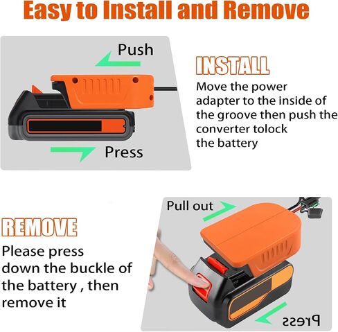 2 Packs Power Wheel Adapter for Black and Decker 20V Battery Converter Kit with Fuses & 14AWG Wire | Power Connector for for DIY Rc Car Toys, Robotics and Rc Truck in Kuwait