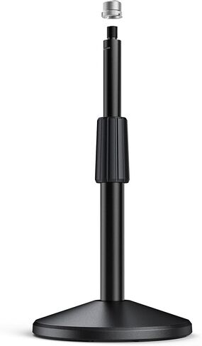 FIFINE BS2 Heavy Duty ADesktop Microphone Stand for Streaming Podcasting | Weighted Base Tabletop Mic Stand, Up to 4.4lbs, Height Adjustment, Twist Clutch & 3/8'' to 5/8'' Screw Adapter, for gaming in Kuwait