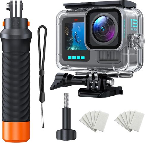 Underwater Waterproof Diving Housing Compatible for Go Pro Hero 13/12/11/10/9,60M/196FT Protective Diving Housing Shell Accessories in Kuwait