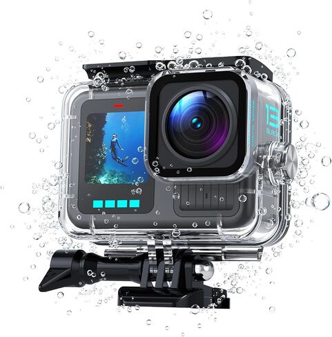 Waterproof Case with Floating Handle Compatible with Hero 9 10 11 12 13, 196FT/60M Underwater Dive Housing for Water Sports in Kuwait