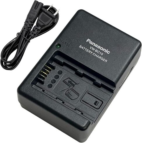 VW-BC10 Battery Charger for VW-VBL090 VW-VBK180 Battery | Compatible with Panasonic HC-V500M HDC-SD40 HC-WXF1 WX990M VX870 WX970M W850 W580 V800 V770 V380 V520 V270 V180 V130 in Kuwait