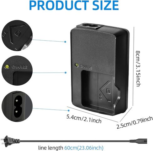BC-CSN NP‑BN1 Quick Battery Charger for NP BN1 Battery | Compatible with Sony DSC‑WX/W/T Series DSC-W570 DSC-W560 DSC-T99 DSC-TX5 DSC-W320 BC-CSN Cameras in Kuwait