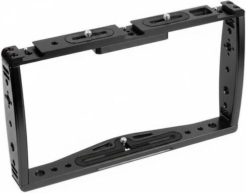 Camera Support Bracket Sports Cam Cage Holder Aluminum Alloy Handheld Vlog Frame Multi Device Compatibility Quick Setup for Videography Action Filming Outdoor Scene, Black, Black in Kuwait