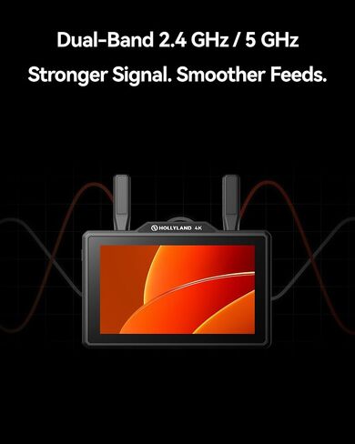 Hollyland Pyro 5 4K | Camera Field Monitor, HDMI & SDI, 60ms Latency, 1300ft Range, Auto Dual-Band Hopping, With 3D LUTs, Recording, Vector Scope in Kuwait