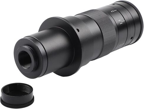 Industrial C-Mount Microscope Lens 0.7-4.5X Adjustable Monocular Zoom for Microscope Camera, 10X-180X PCB and LCD Inspection Applications(120X) in Kuwait