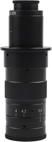 Industrial C-Mount Microscope Lens 0.7-4.5X Adjustable Monocular Zoom for Microscope Camera, 10X-180X PCB and LCD Inspection Applications(120X) in Kuwait