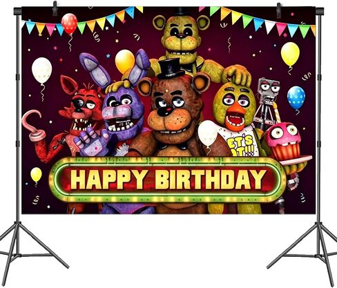 Freddy's Backdrop,Freddy's Party Background Photo Booth Banner Large Fabric Artistic for Birthday Party Decorations in Kuwait