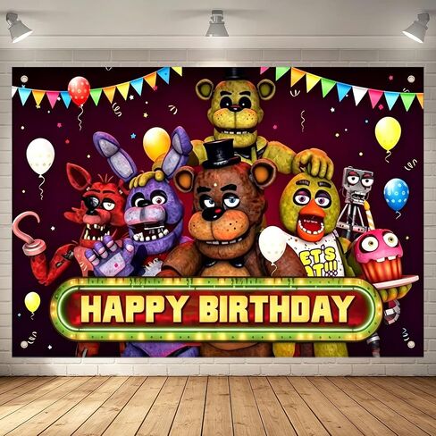 Freddy's Backdrop,Freddy's Party Background Photo Booth Banner Large Fabric Artistic for Birthday Party Decorations in Kuwait