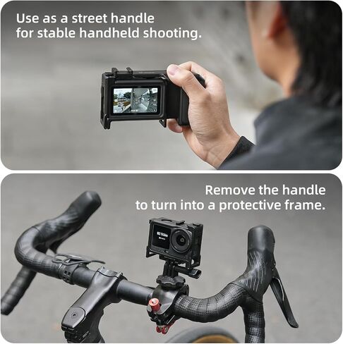 Sunnylife 2in1 Detachable Camera Grip Holder Street for DJI OSMO Action 6 Photography Handle Rabbit Cage Grip Accessories Kit in Kuwait
