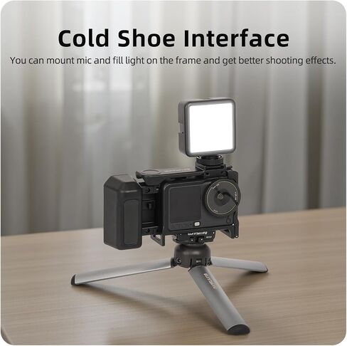 Sunnylife 2in1 Detachable Camera Grip Holder Street for DJI OSMO Action 6 Photography Handle Rabbit Cage Grip Accessories Kit in Kuwait