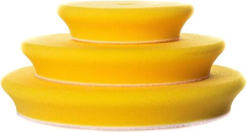 RUPES 100mm Yellow D-A Fine Dual Action Wool Polishing Pads (Pack of 2) | Ideal for Paint Correction & Gloss Enhancement | Improves Cutting Performance | Compatible with 4" Backing Plate in Saudi Arabia