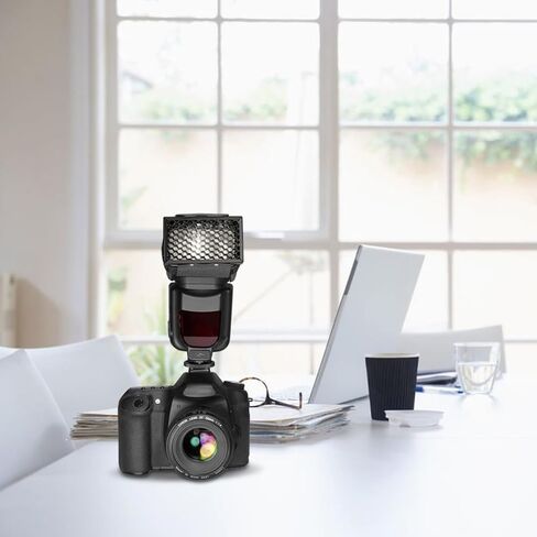 DOITOOL Flash Spot Filter Honeycomb Grid Reflector for Camera Flash with Metal Construction and Hook and Loop Fastening, Adjustable Light Control, Portable Photography Accessory for Studio in Kuwait