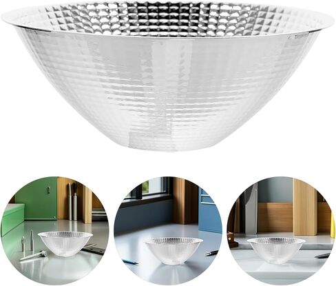 2pcs Aluminum Reflector Cup for Flashlight and Lighting Fixture Replacement Accessory, 23mm Hole Diameter, Increases Brightness and Decreases Heat Accumulation, Silver Lampshade in Kuwait