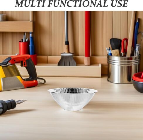 2pcs Aluminum Reflector Cup for Flashlight and Lighting Fixture Replacement Accessory, 23mm Hole Diameter, Increases Brightness and Decreases Heat Accumulation, Silver Lampshade in Kuwait