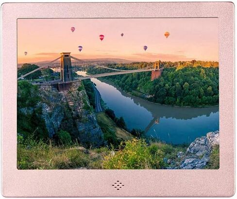 Digital Photo Frames 8-Inch Slim Design 4: 3 Positive Screen Ratio Support Picture Music Video Play (Silver) (Pink) in Kuwait